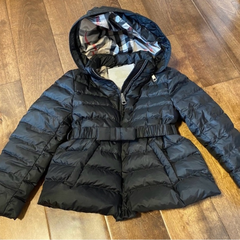 Burberry Kids Beige and Black puffer